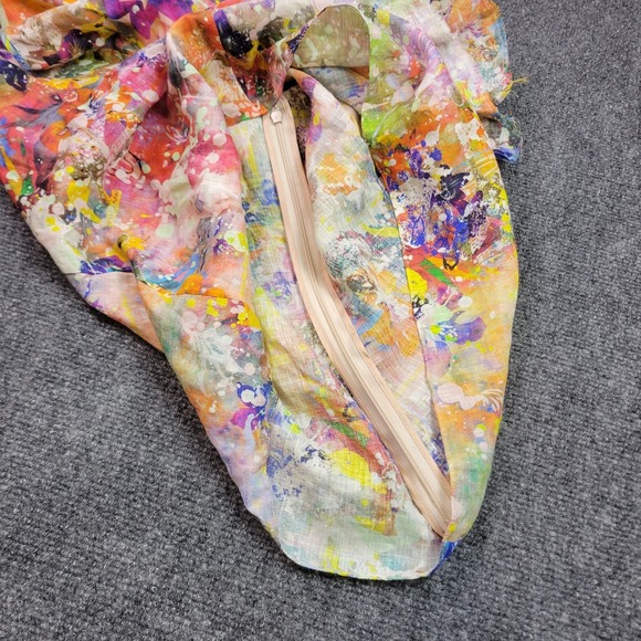 Ralph Lauren Purple Label Desarae Linen Silk Gauze Ruffle Blouse Womens 8 $1690 - Picture 6 of 7